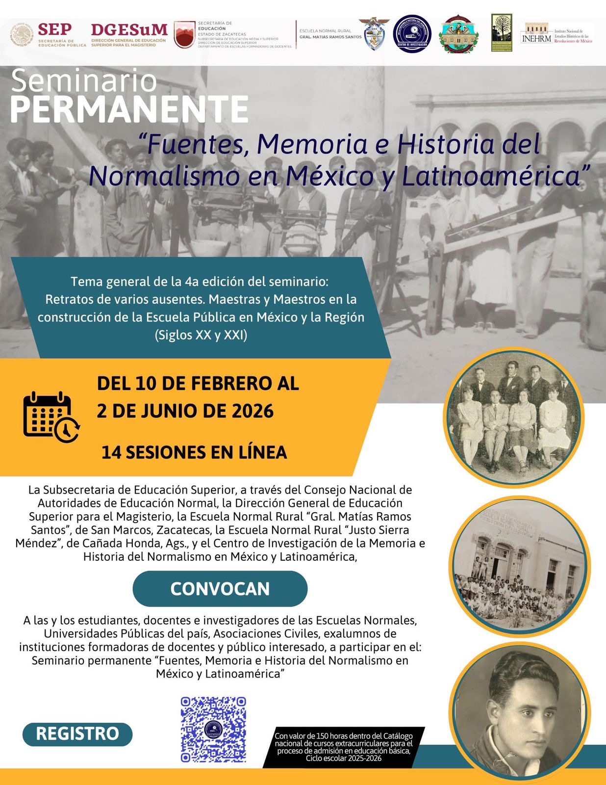 Seminario "Fuentes, Memoria e Historia del Normalismo en México y Latinoamérica" 2026